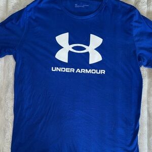 Under Armour Men's Short Sleeve Tee in Blue and White